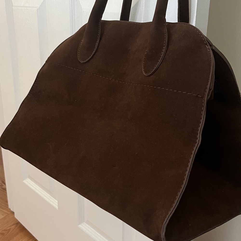 Brown Faux Suede Handbag